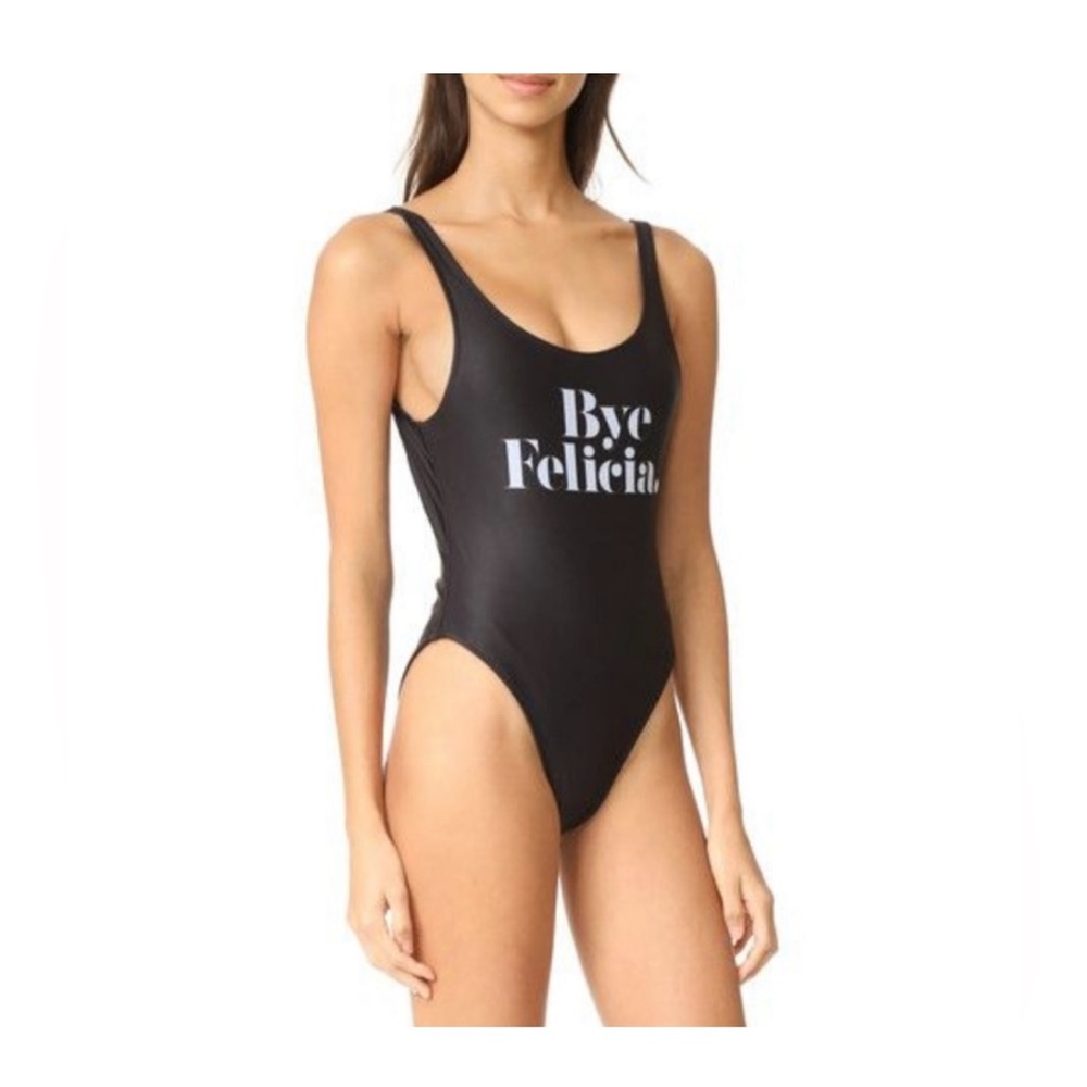 Bye Felicia High Cut Open Back swimsuit. 
NWT.   Size L